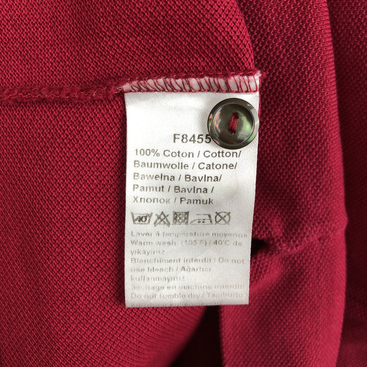 Lacoste Classic Fit short sleeve polo shirt size 3, men's size S cotton red type Vintage Second Hand