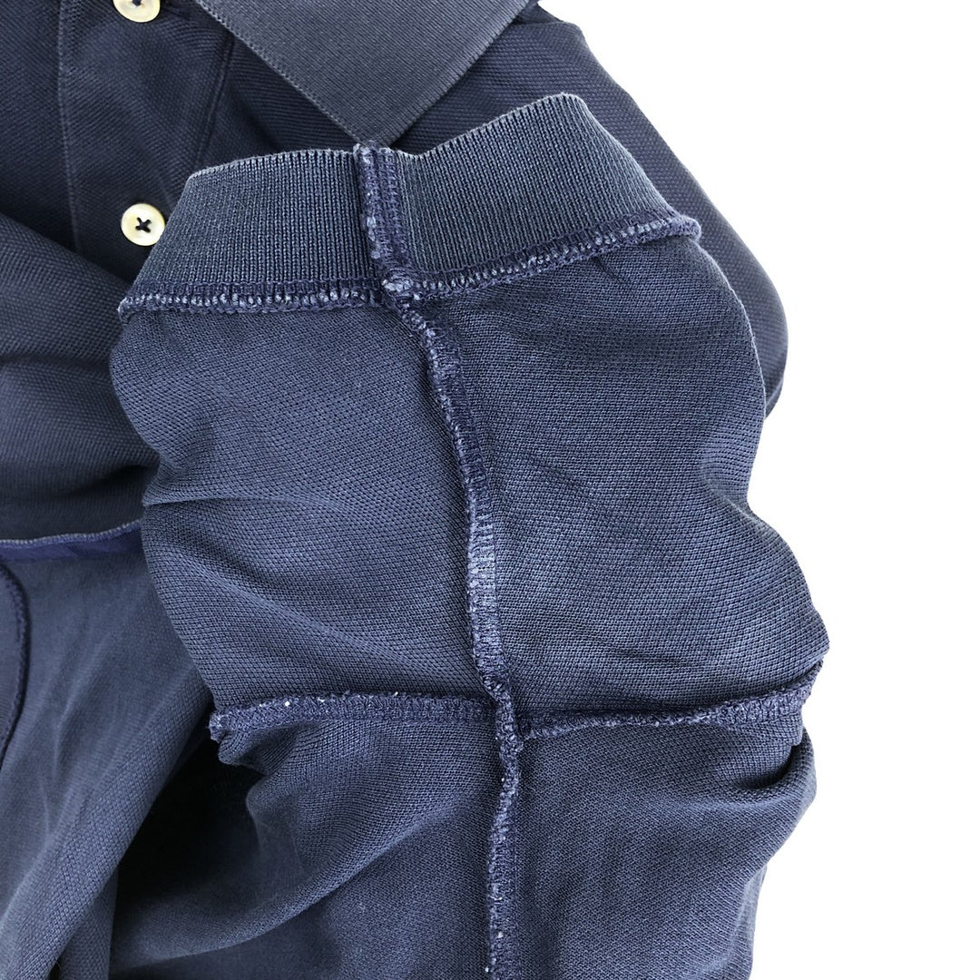 Ralph Lauren POLO by Ralph Lauren short sleeve polo shirt, size S for men Pima Cotton navy blue type Vintage Second Hand