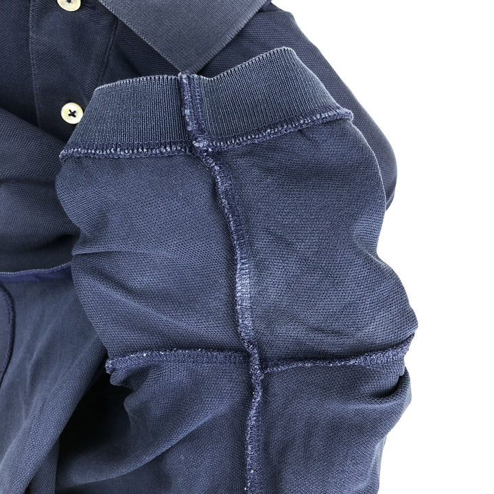 Ralph Lauren POLO by Ralph Lauren short sleeve polo shirt, size S for men Pima Cotton navy blue type Vintage Second Hand