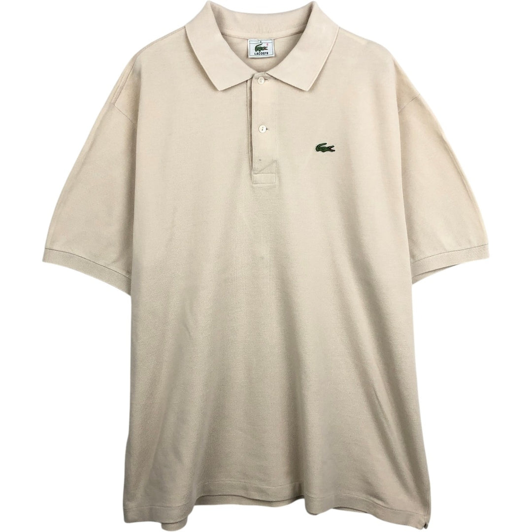 Lacoste LACOSTE short sleeve polo shirt size 8, equivalent to men's XXL cotton Beige type Vintage Second Hand