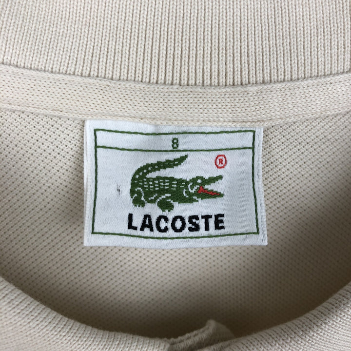 Lacoste LACOSTE short sleeve polo shirt size 8, equivalent to men's XXL cotton Beige type Vintage Second Hand