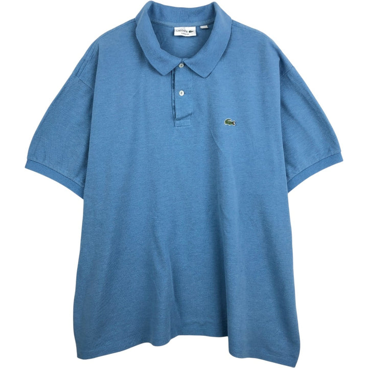 Lacoste Classic Fit short sleeve polo shirt, men's XL size cotton Blue type light blue Vintage Second Hand