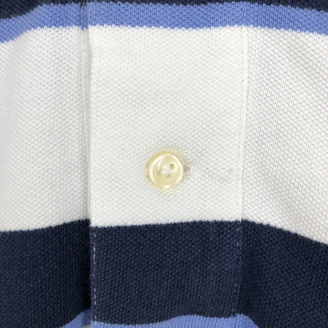 Ralph Lauren POLO by Ralph Lauren Multi-border short sleeve striped polo shirt Men's M size cotton white type Vintage Second Hand