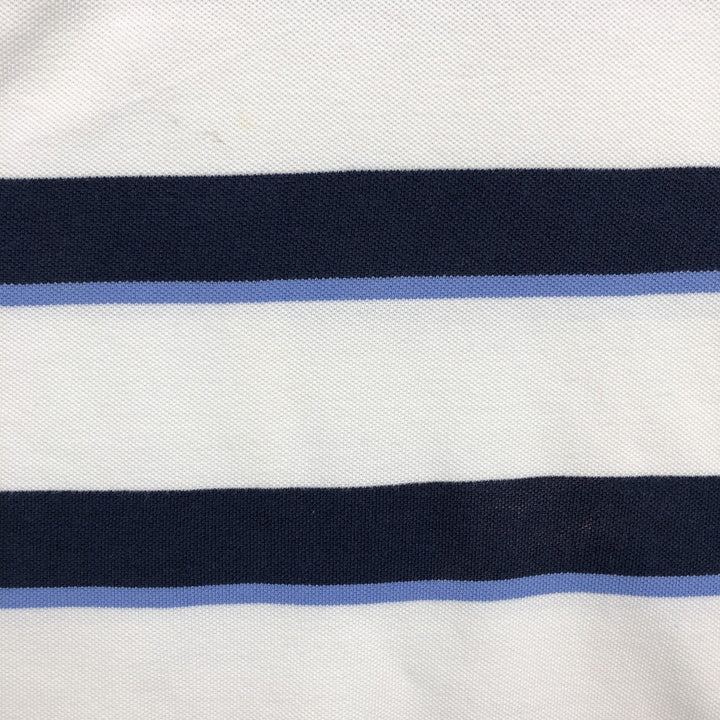 Ralph Lauren POLO by Ralph Lauren Multi-border short sleeve striped polo shirt Men's M size cotton white type Vintage Second Hand