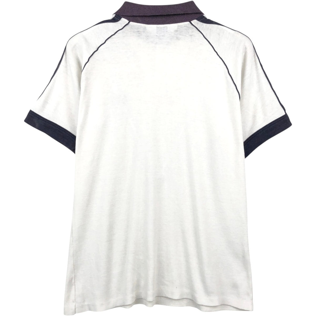 80'S Adidas Trefoil Logo Short-Sleeve Polo Shirt, Men's Size M (Equivalent), Vintage unclear white type Vintage Second Hand