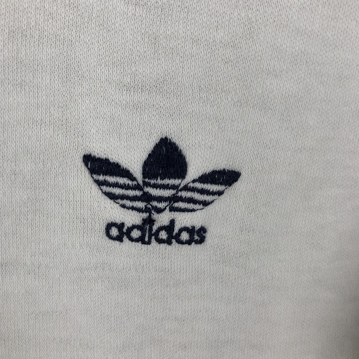80'S Adidas Trefoil Logo Short-Sleeve Polo Shirt, Men's Size M (Equivalent), Vintage unclear white type Vintage Second Hand