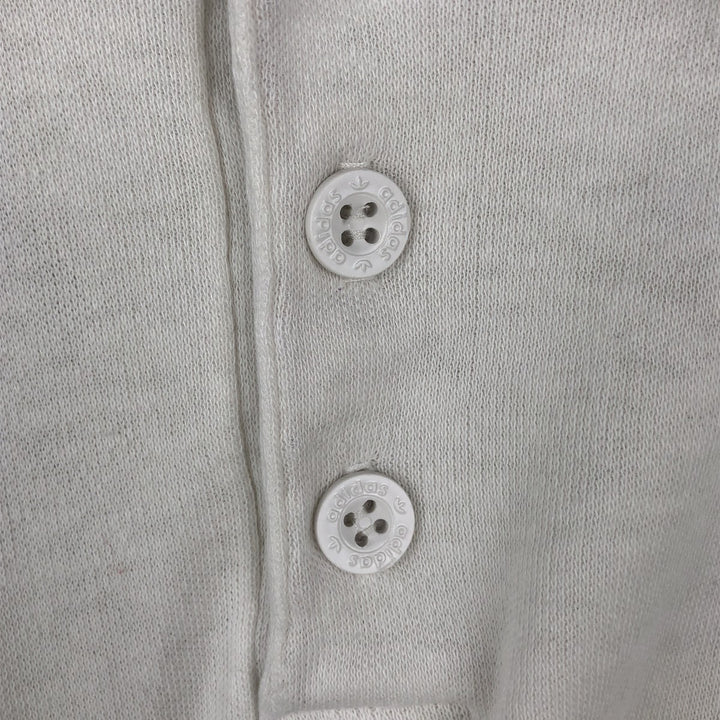 80'S Adidas Trefoil Logo Short-Sleeve Polo Shirt, Men's Size M (Equivalent), Vintage unclear white type Vintage Second Hand