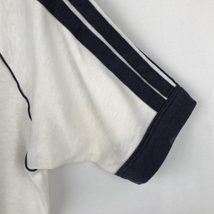 80'S Adidas Trefoil Logo Short-Sleeve Polo Shirt, Men's Size M (Equivalent), Vintage unclear white type Vintage Second Hand