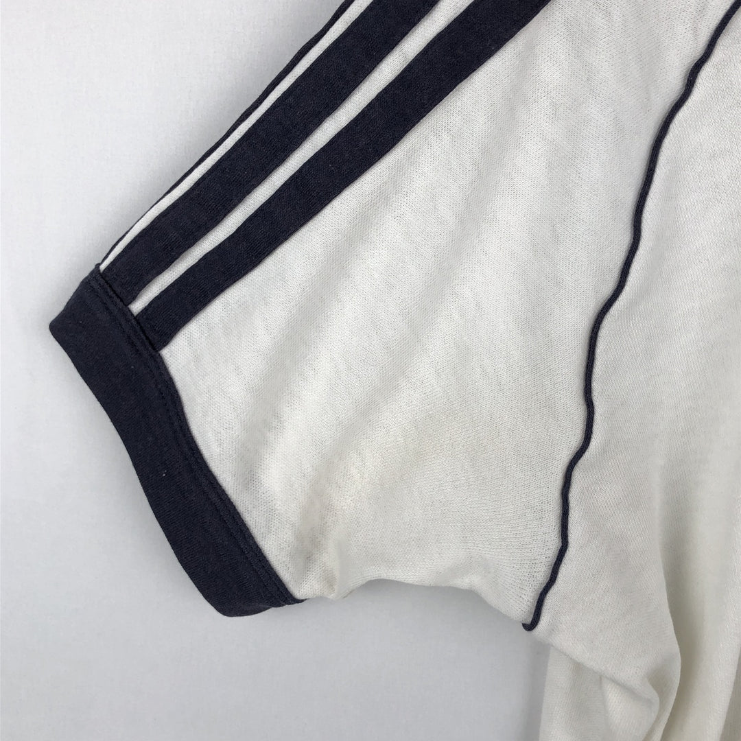 80'S Adidas Trefoil Logo Short-Sleeve Polo Shirt, Men's Size M (Equivalent), Vintage unclear white type Vintage Second Hand