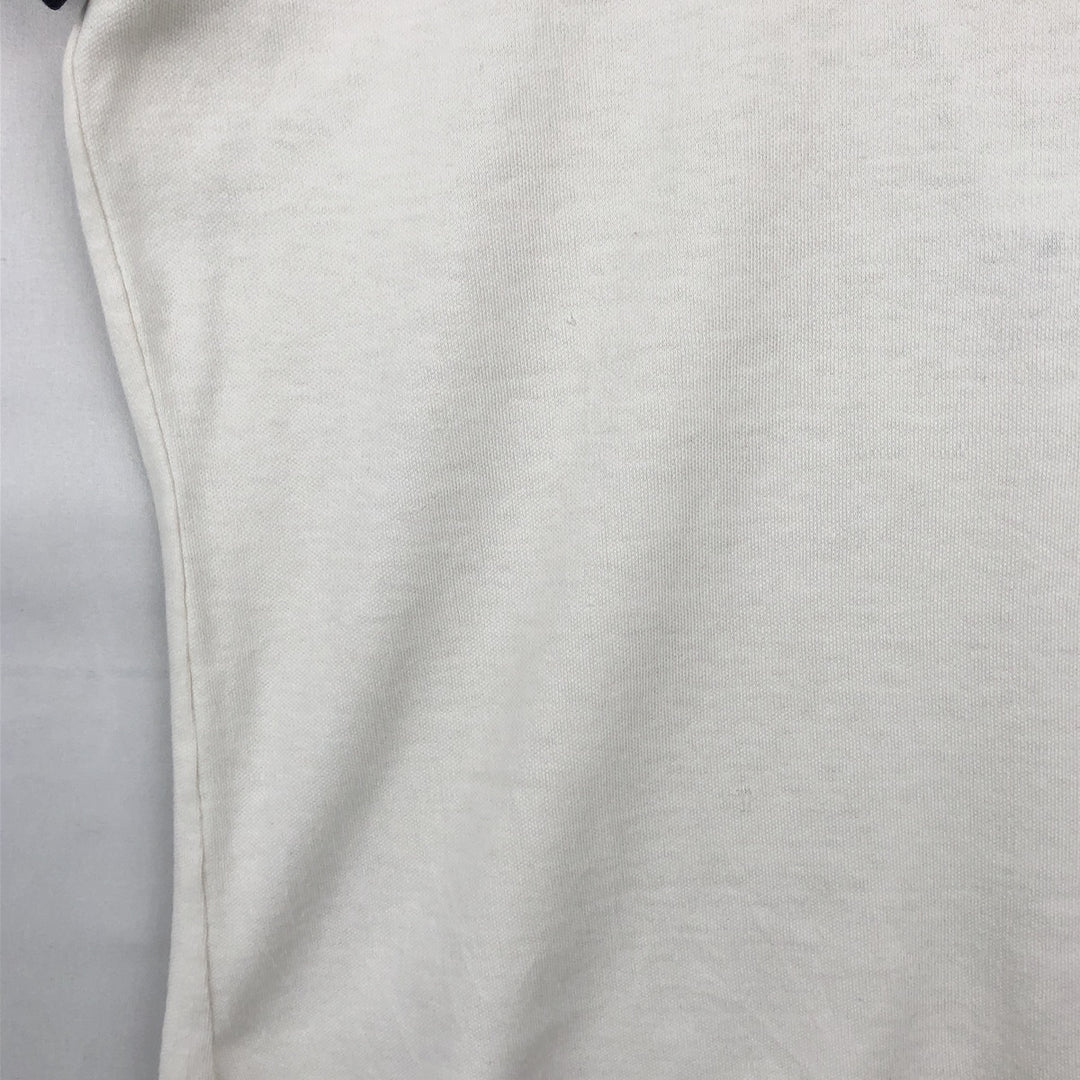 80'S Adidas Trefoil Logo Short-Sleeve Polo Shirt, Men's Size M (Equivalent), Vintage unclear white type Vintage Second Hand