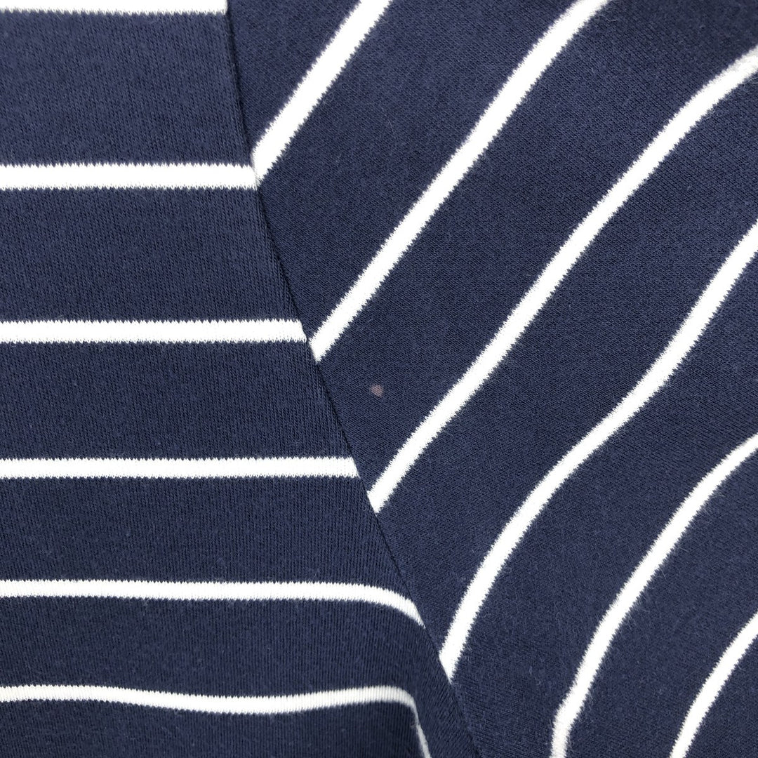 Ralph Lauren POLO RALPH LAUREN Short Sleeve Striped Polo Shirt Men's M cotton navy blue type Vintage Second Hand