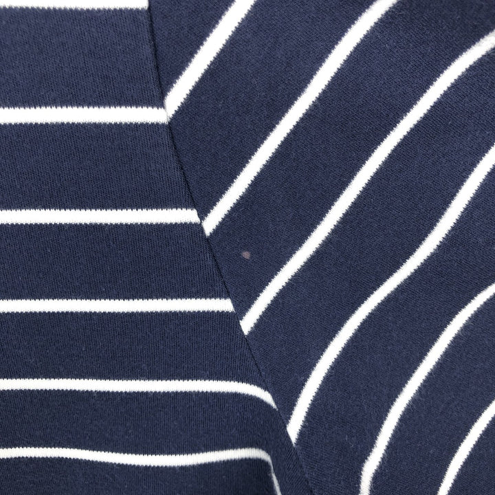 Ralph Lauren POLO RALPH LAUREN Short Sleeve Striped Polo Shirt Men's M cotton navy blue type Vintage Second Hand