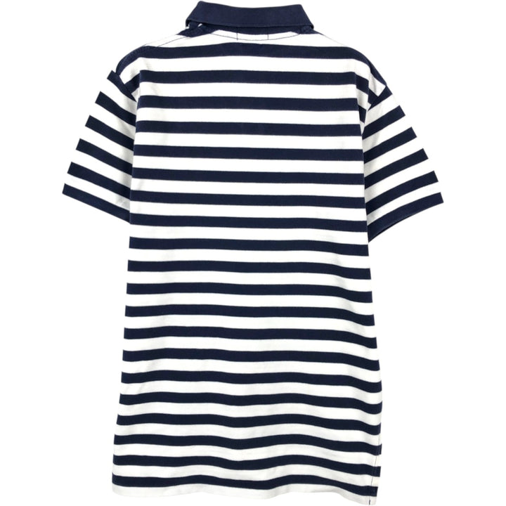 Ralph Lauren POLO RALPH LAUREN CUSTOM FIT short sleeve striped polo shirt men's size M cotton white type Vintage Second Hand