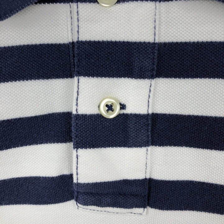 Ralph Lauren POLO RALPH LAUREN CUSTOM FIT short sleeve striped polo shirt men's size M cotton white type Vintage Second Hand