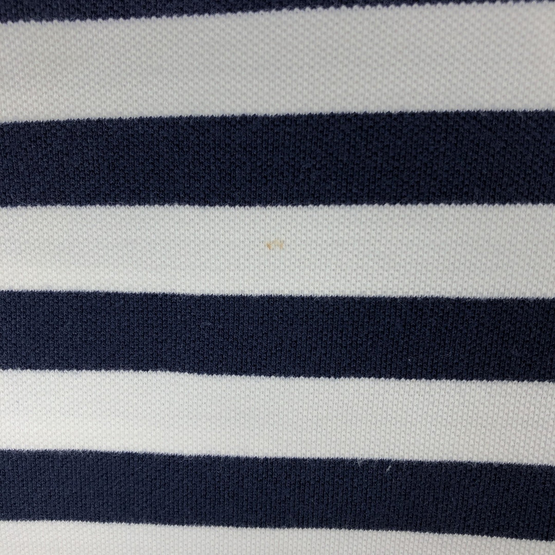 Ralph Lauren POLO RALPH LAUREN CUSTOM FIT short sleeve striped polo shirt men's size M cotton white type Vintage Second Hand