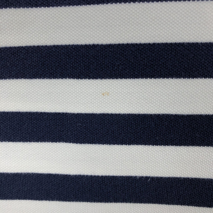 Ralph Lauren POLO RALPH LAUREN CUSTOM FIT short sleeve striped polo shirt men's size M cotton white type Vintage Second Hand