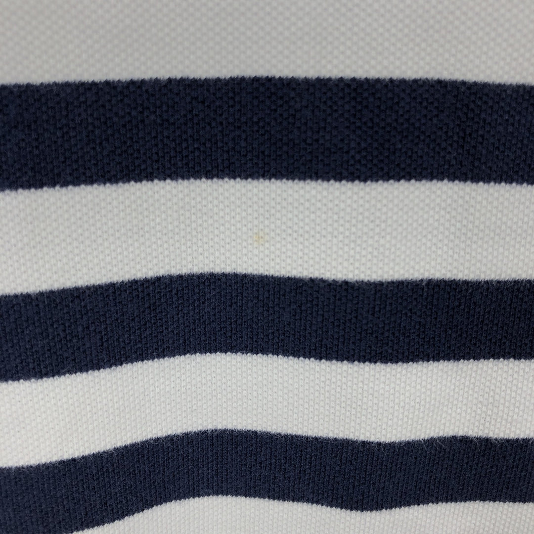 Ralph Lauren POLO RALPH LAUREN CUSTOM FIT short sleeve striped polo shirt men's size M cotton white type Vintage Second Hand
