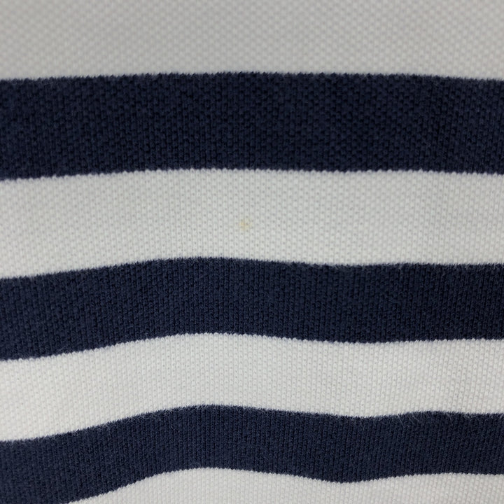 Ralph Lauren POLO RALPH LAUREN CUSTOM FIT short sleeve striped polo shirt men's size M cotton white type Vintage Second Hand