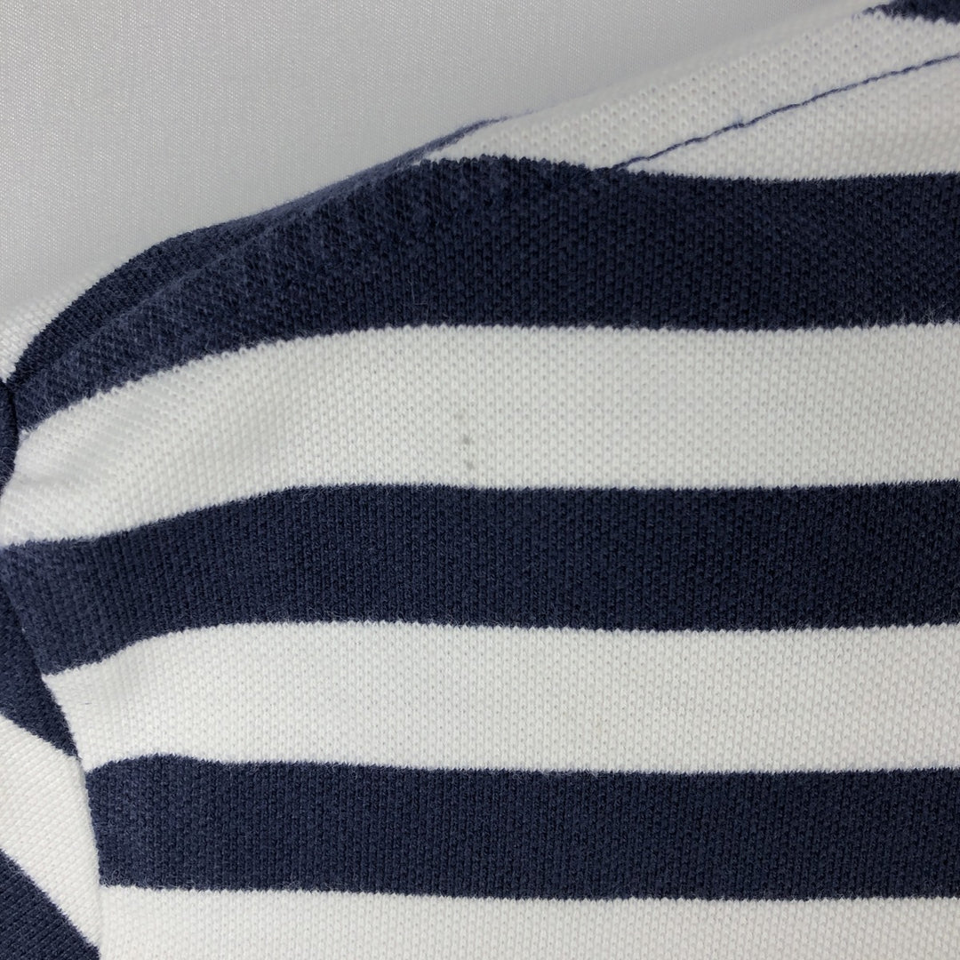 Ralph Lauren POLO RALPH LAUREN CUSTOM FIT short sleeve striped polo shirt men's size M cotton white type Vintage Second Hand