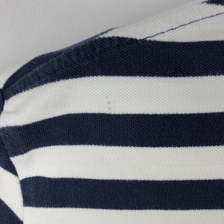 Ralph Lauren POLO RALPH LAUREN CUSTOM FIT short sleeve striped polo shirt men's size M cotton white type Vintage Second Hand
