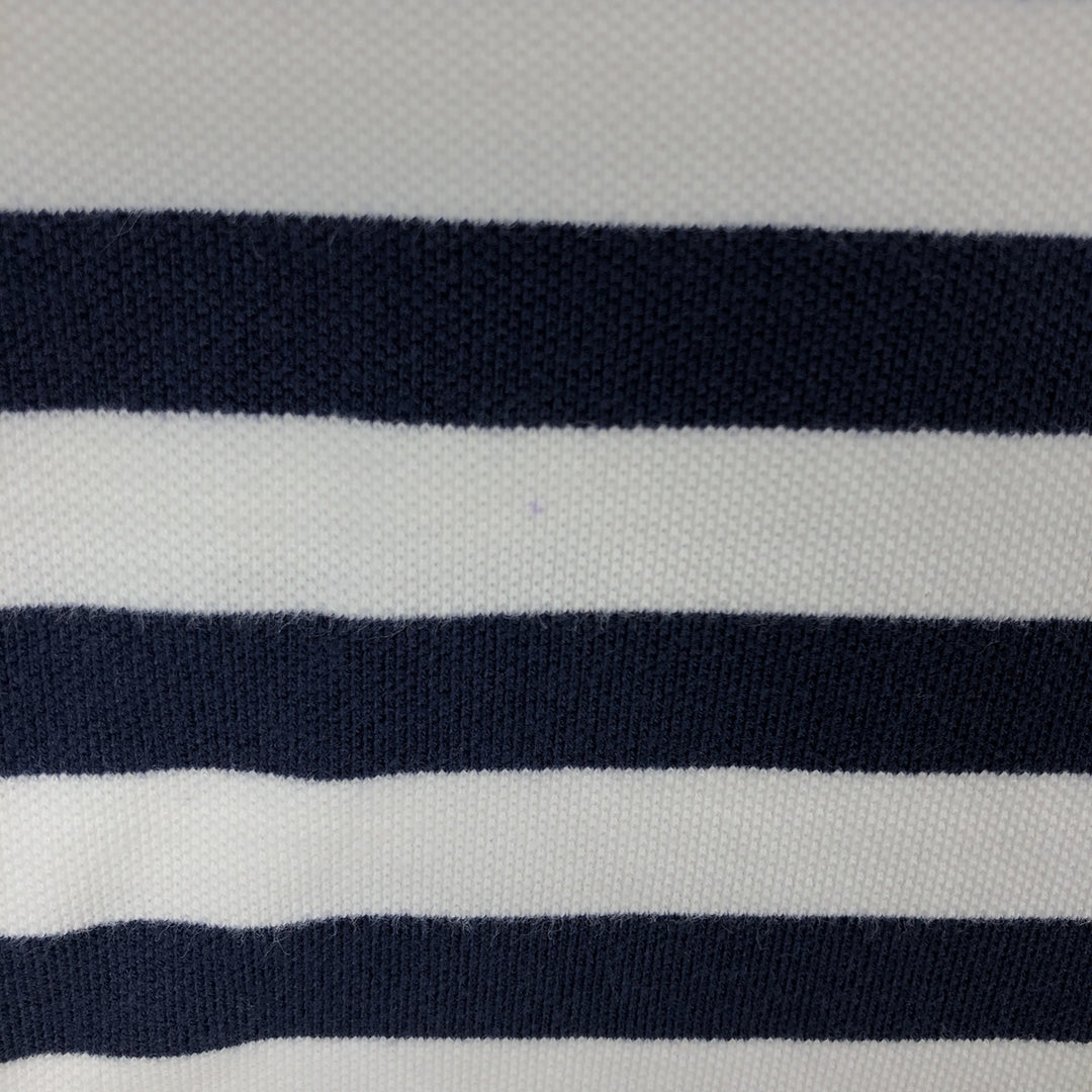 Ralph Lauren POLO RALPH LAUREN CUSTOM FIT short sleeve striped polo shirt men's size M cotton white type Vintage Second Hand