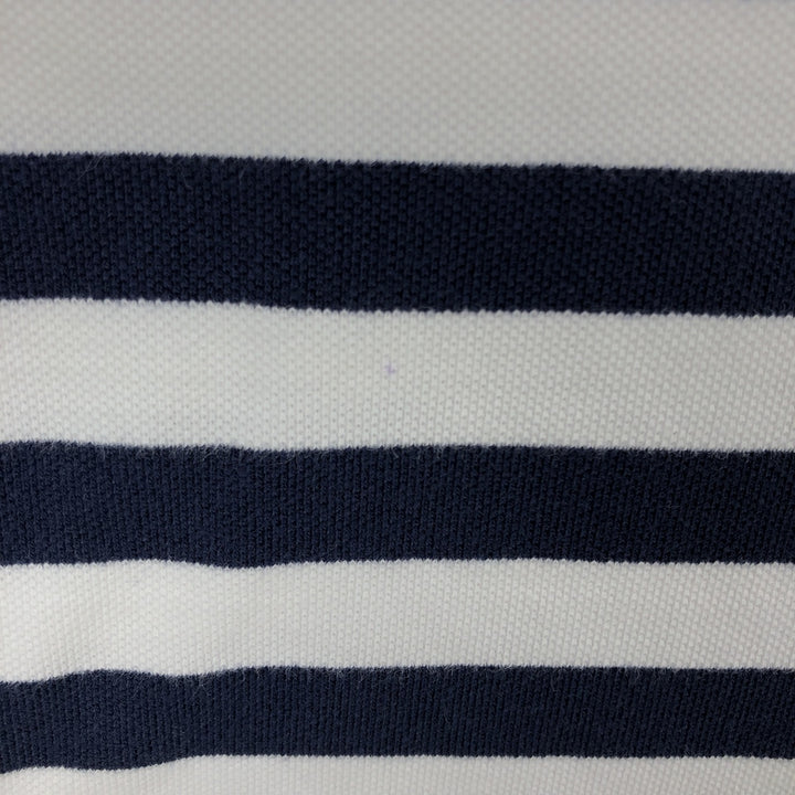 Ralph Lauren POLO RALPH LAUREN CUSTOM FIT short sleeve striped polo shirt men's size M cotton white type Vintage Second Hand