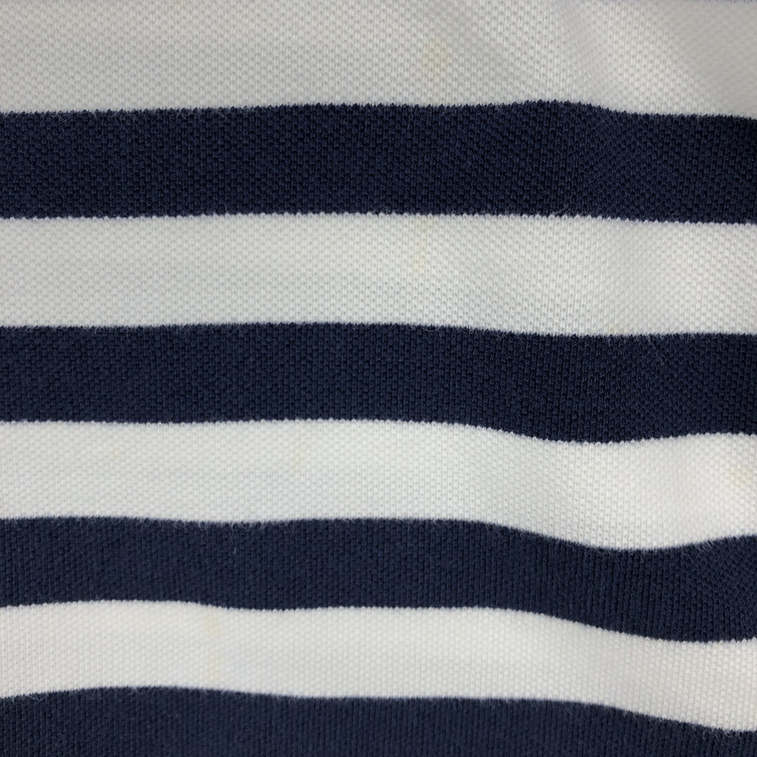 Ralph Lauren POLO RALPH LAUREN CUSTOM FIT short sleeve striped polo shirt men's size M cotton white type Vintage Second Hand