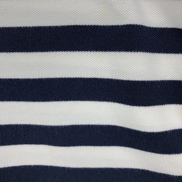 Ralph Lauren POLO RALPH LAUREN CUSTOM FIT short sleeve striped polo shirt men's size M cotton white type Vintage Second Hand