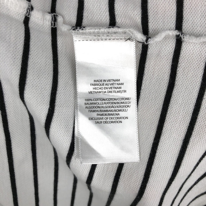 Ralph Lauren POLO RALPH LAUREN CLASSIC FIT short sleeve striped polo shirt men's M size cotton white type Vintage Second Hand