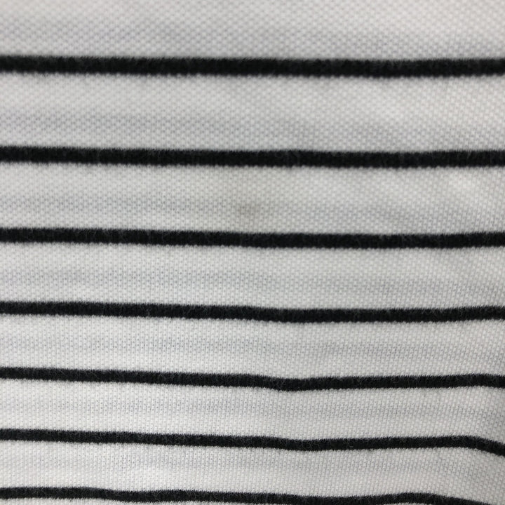 Ralph Lauren POLO RALPH LAUREN CLASSIC FIT short sleeve striped polo shirt men's M size cotton white type Vintage Second Hand