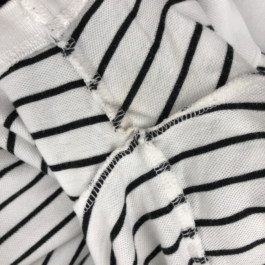 Ralph Lauren POLO RALPH LAUREN CLASSIC FIT short sleeve striped polo shirt men's M size cotton white type Vintage Second Hand