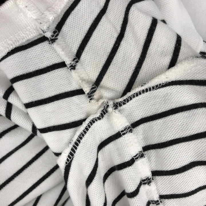 Ralph Lauren POLO RALPH LAUREN CLASSIC FIT short sleeve striped polo shirt men's M size cotton white type Vintage Second Hand