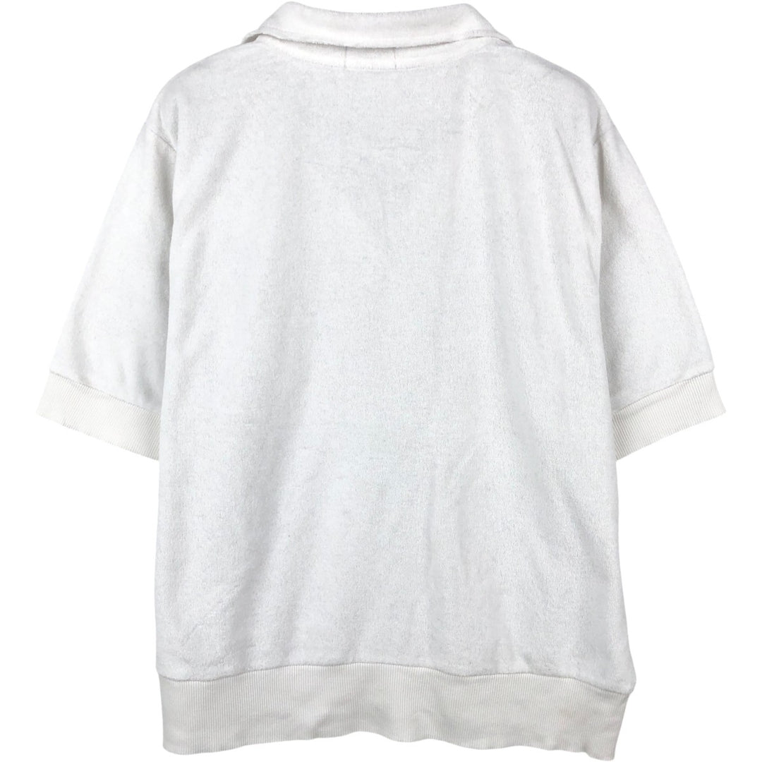 Ralph Lauren POLO RALPH LAUREN terry cloth skipper short-sleeved polo shirt, men's size XL (approx.) cotton white type Vintage Second Hand