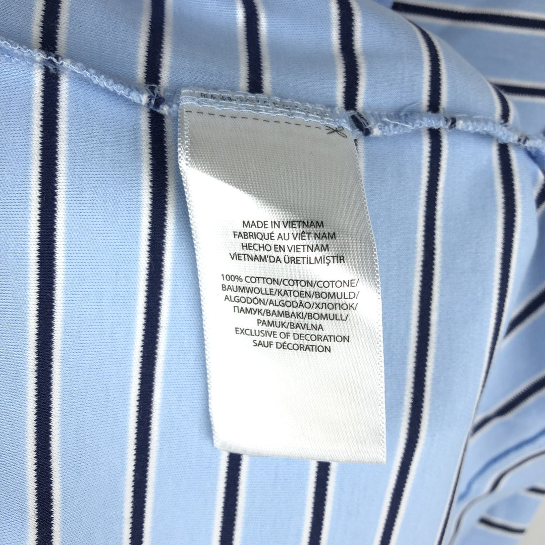 Ralph Lauren POLO RALPH LAUREN CLASSIC FIT Multi-stripe Short-Sleeve Polo Shirt, Men's Size L (approx.) cotton Blue type light blue Vintage Second Hand