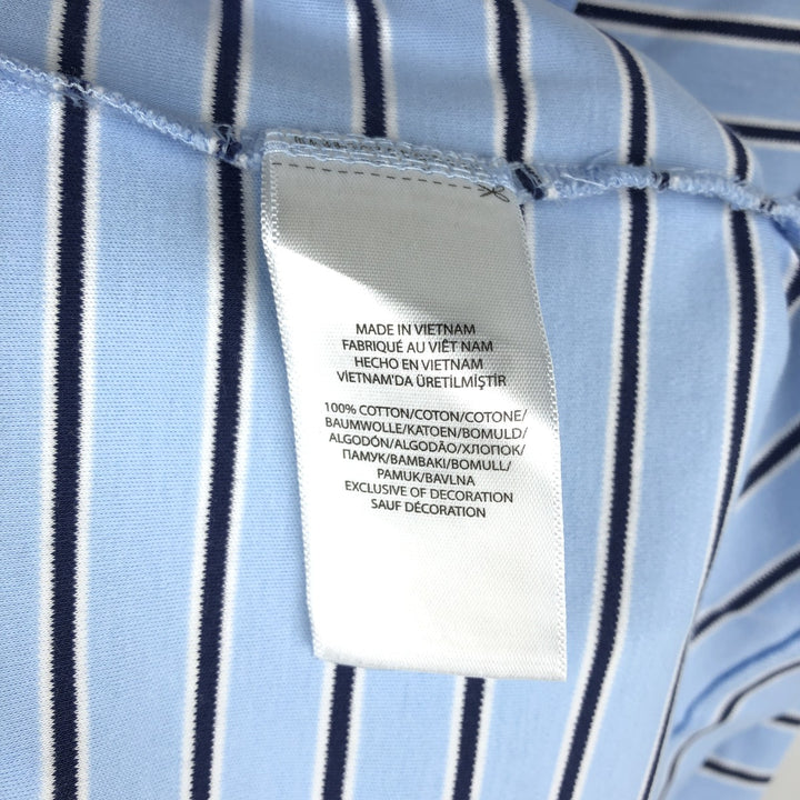 Ralph Lauren POLO RALPH LAUREN CLASSIC FIT Multi-stripe Short-Sleeve Polo Shirt, Men's Size L (approx.) cotton Blue type light blue Vintage Second Hand