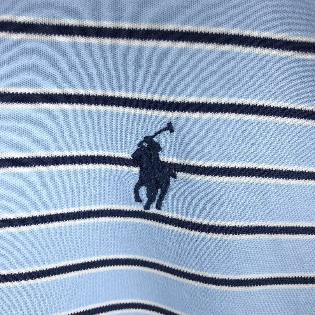 Ralph Lauren POLO RALPH LAUREN CLASSIC FIT Multi-stripe Short-Sleeve Polo Shirt, Men's Size L (approx.) cotton Blue type light blue Vintage Second Hand