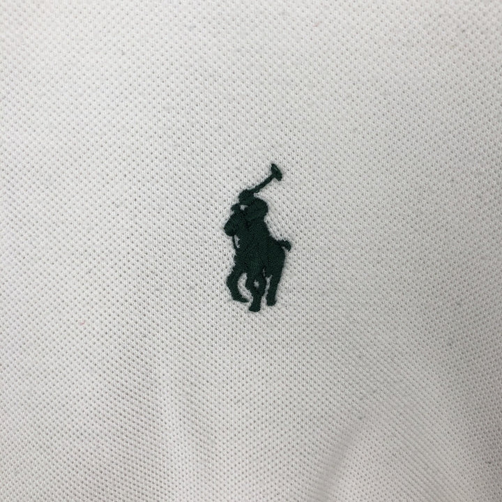 Ralph Lauren POLO RALPH LAUREN Short-Sleeve Polo Shirt, Men's Size L (approx.), THE CHAMPIONSHIPS WIMBLEDON polyester white type Vintage Second Hand