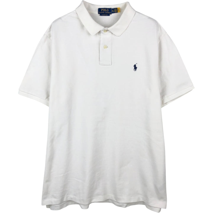 Ralph Lauren POLO RALPH LAUREN CLASSIC FIT short sleeve polo shirt men's XL equivalent cotton white type Vintage Second Hand
