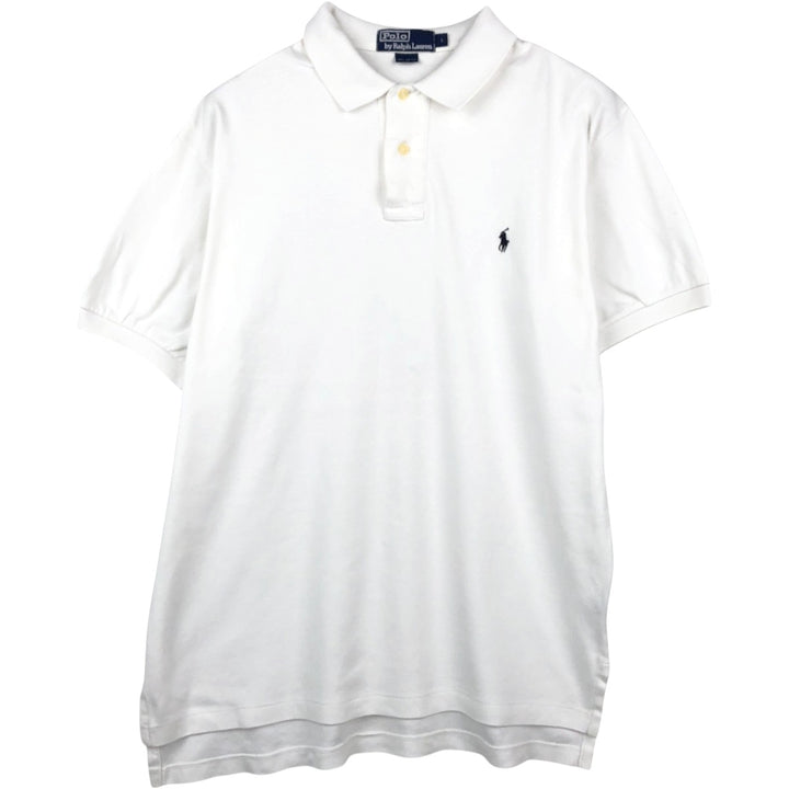 Ralph Lauren POLO by Ralph Lauren short sleeve polo shirt, men's size L cotton white type Vintage Second Hand