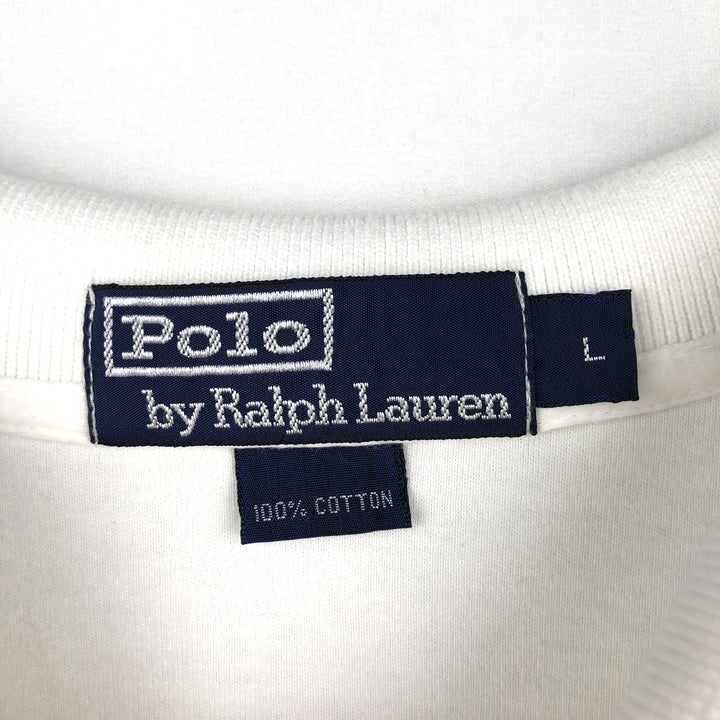 Ralph Lauren POLO by Ralph Lauren short sleeve polo shirt, men's size L cotton white type Vintage Second Hand