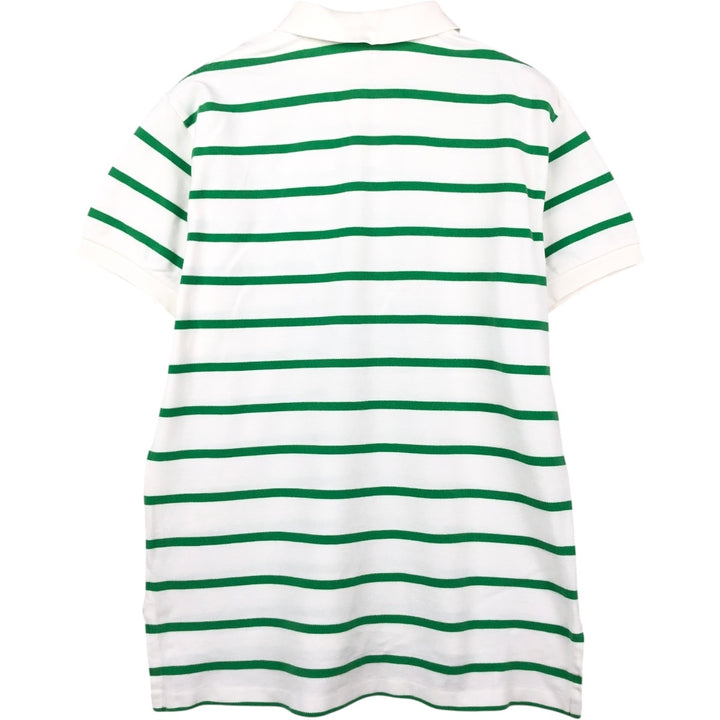 Ralph Lauren POLO by Ralph Lauren short sleeve striped polo shirt, men's size L cotton green type Vintage Second Hand