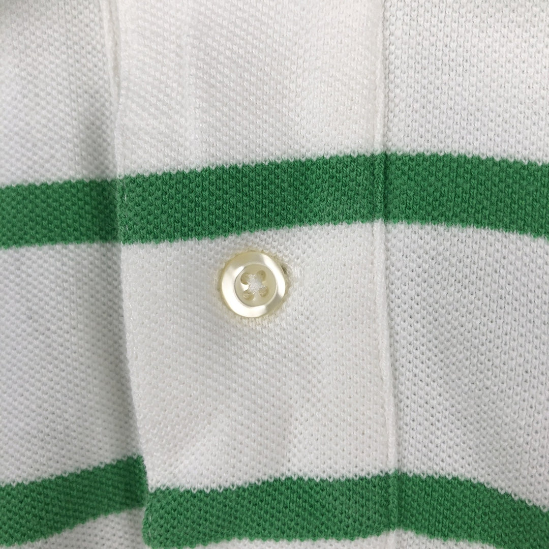 Ralph Lauren POLO by Ralph Lauren short sleeve striped polo shirt, men's size L cotton green type Vintage Second Hand