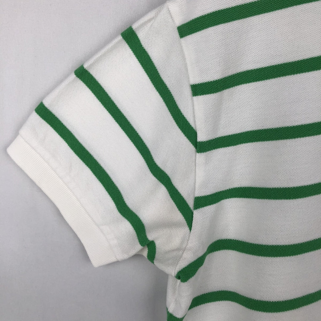 Ralph Lauren POLO by Ralph Lauren short sleeve striped polo shirt, men's size L cotton green type Vintage Second Hand
