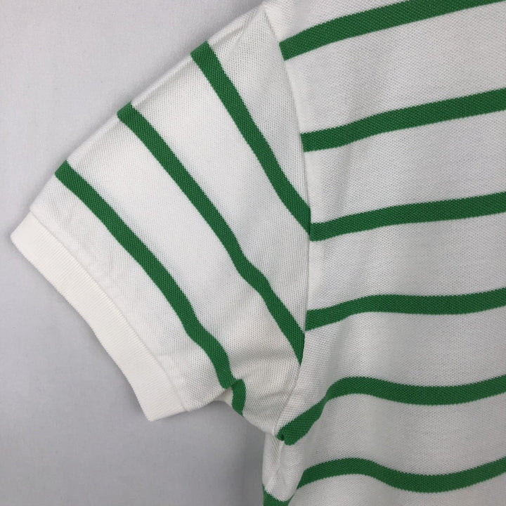 Ralph Lauren POLO by Ralph Lauren short sleeve striped polo shirt, men's size L cotton green type Vintage Second Hand