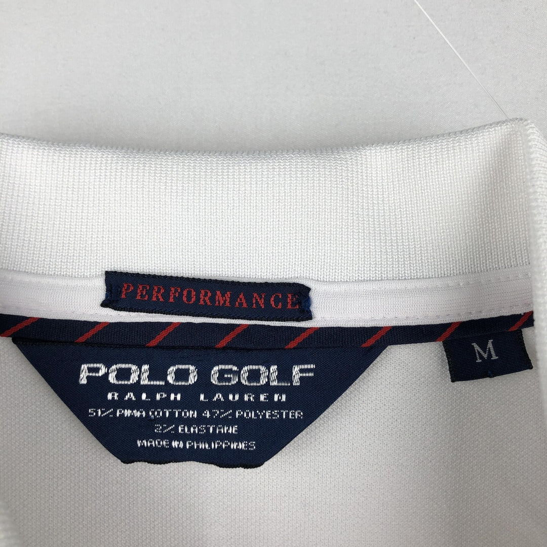 Ralph Lauren POLO GOLF Short Sleeve Polo Shirt Men's M cotton white type Vintage Second Hand