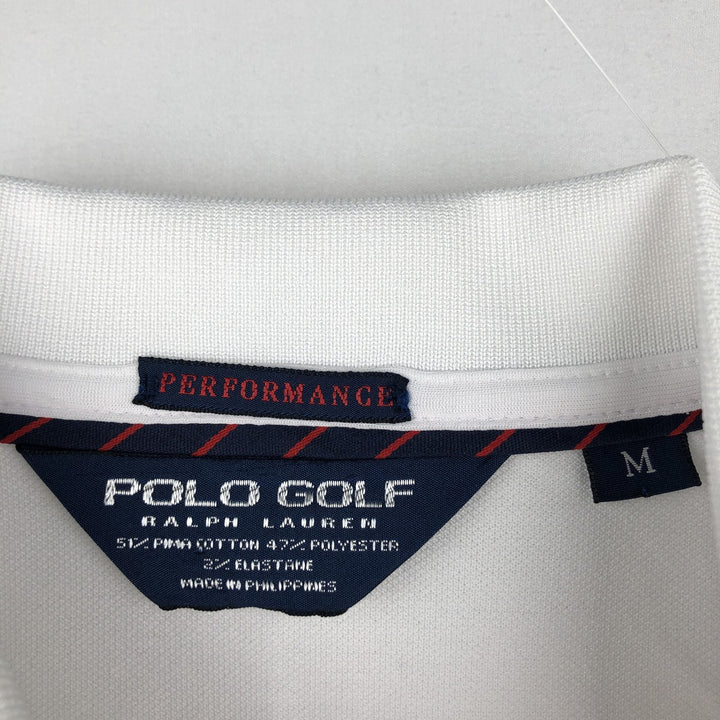Ralph Lauren POLO GOLF Short Sleeve Polo Shirt Men's M cotton white type Vintage Second Hand