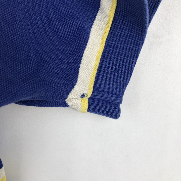 Ralph Lauren POLO by Ralph Lauren short sleeve striped polo shirt, men's XL size cotton Navy blue Vintage Second Hand