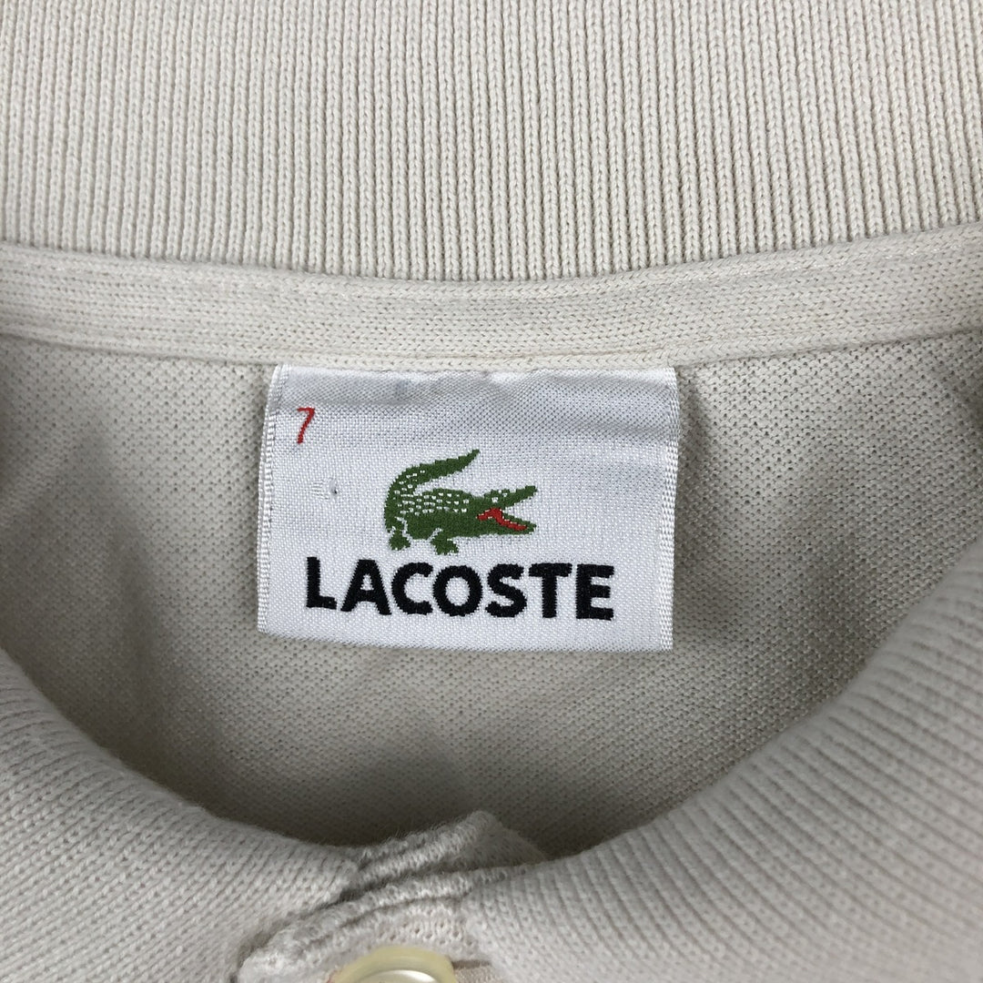 Lacoste short-sleeved striped polo shirt, size 7 (equivalent to men's XXL). cotton Blue type light blue Vintage Second Hand