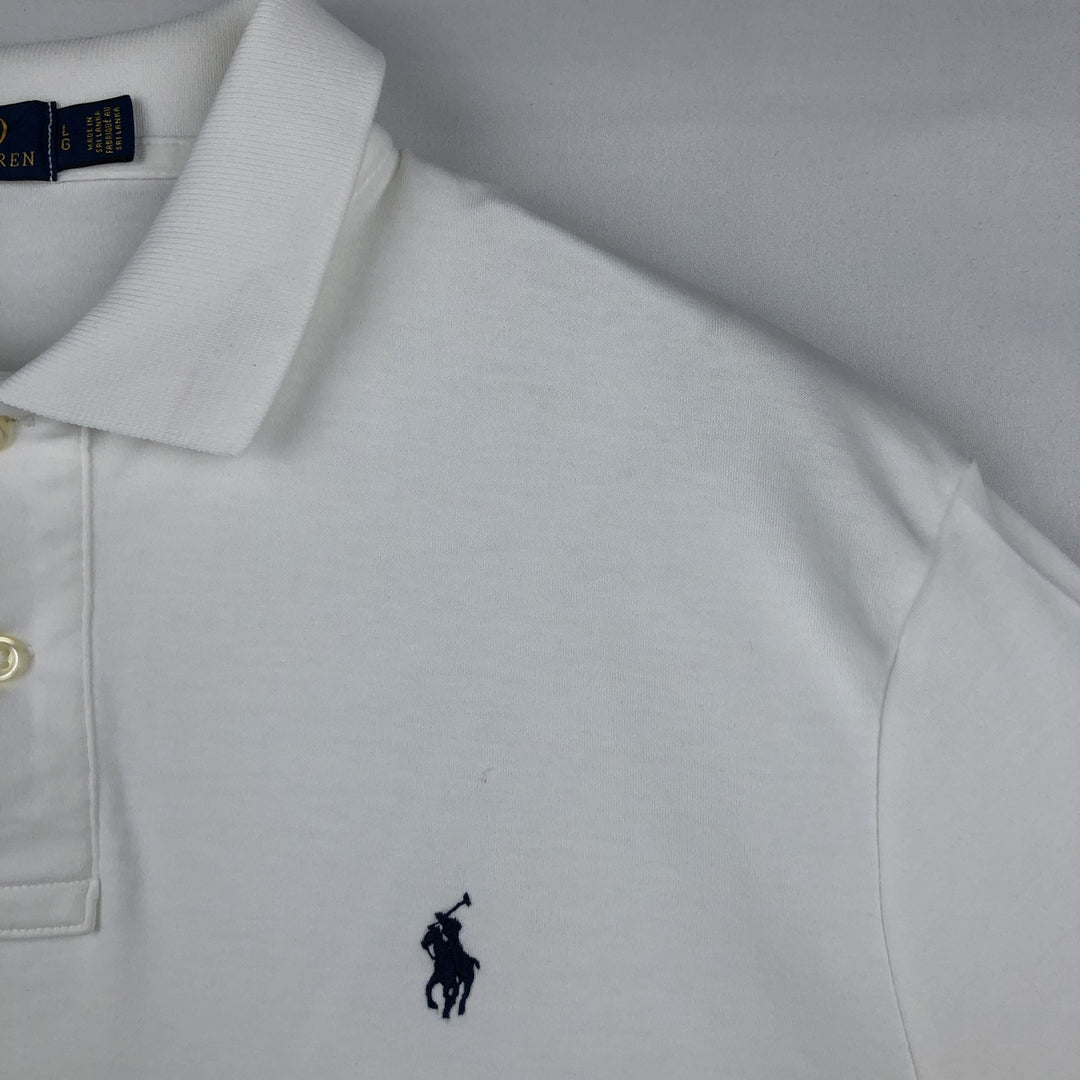 Ralph Lauren POLO RALPH LAUREN short sleeve polo shirt men's size L cotton white type Vintage Second Hand
