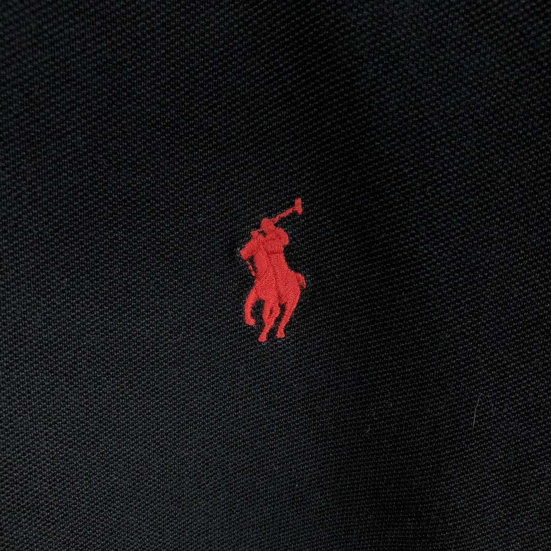 Ralph Lauren POLO RALPH LAUREN CUSTOM SLIM FIT short sleeve polo shirt men's XL equivalent cotton black type Vintage Second Hand